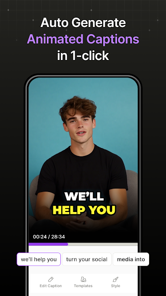 AI Captions app preview